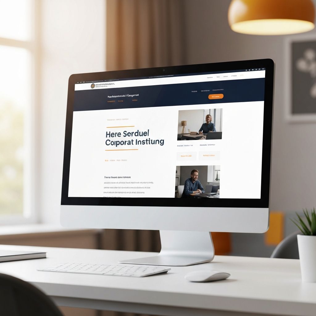 Site corporativo moderno com foco em conversao e SEO